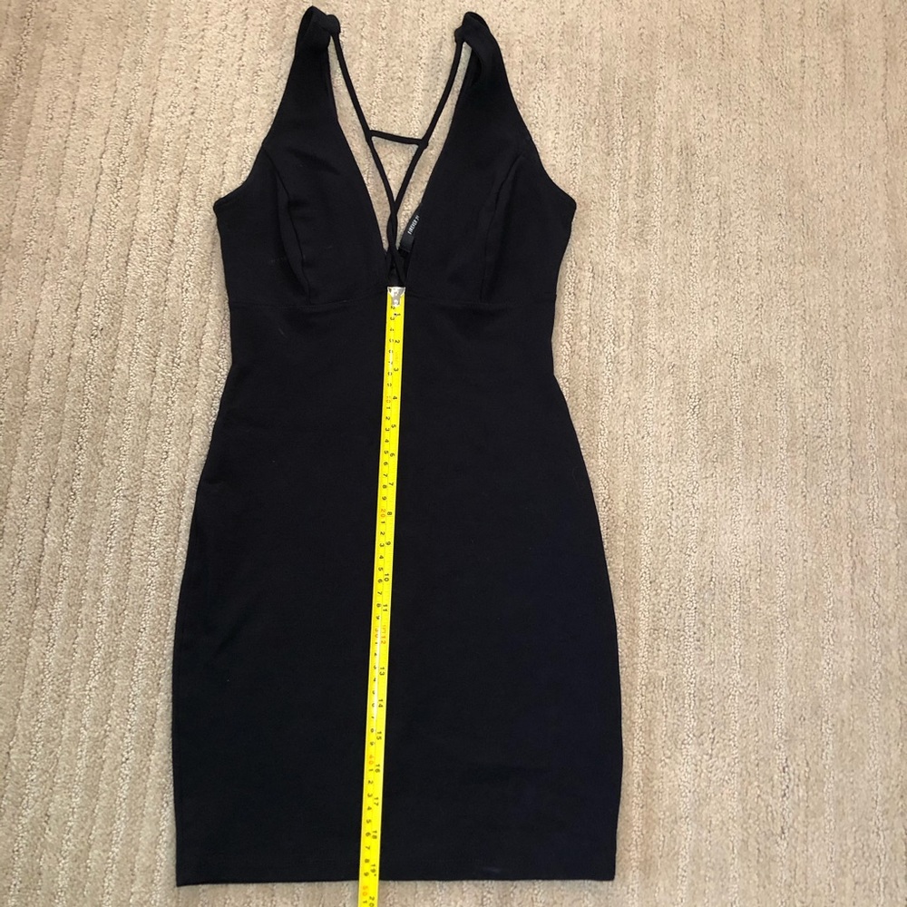 Forever21 Black BodyCon Dress w/ neck details - Picture 11 of 13